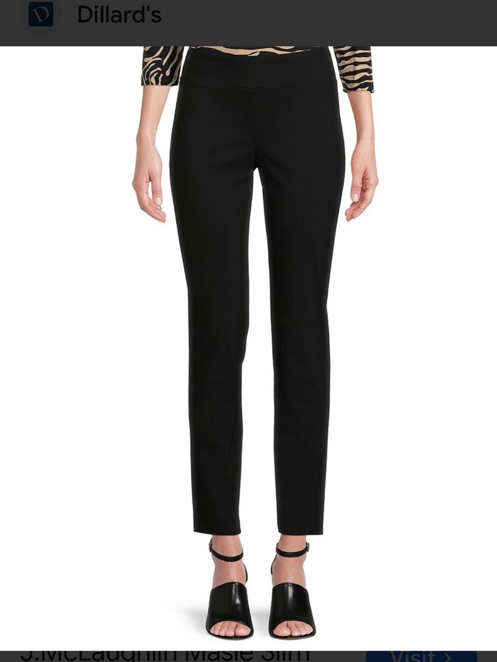 J. McLaughlin Black Amelia Cloth Masie Pants size 12
